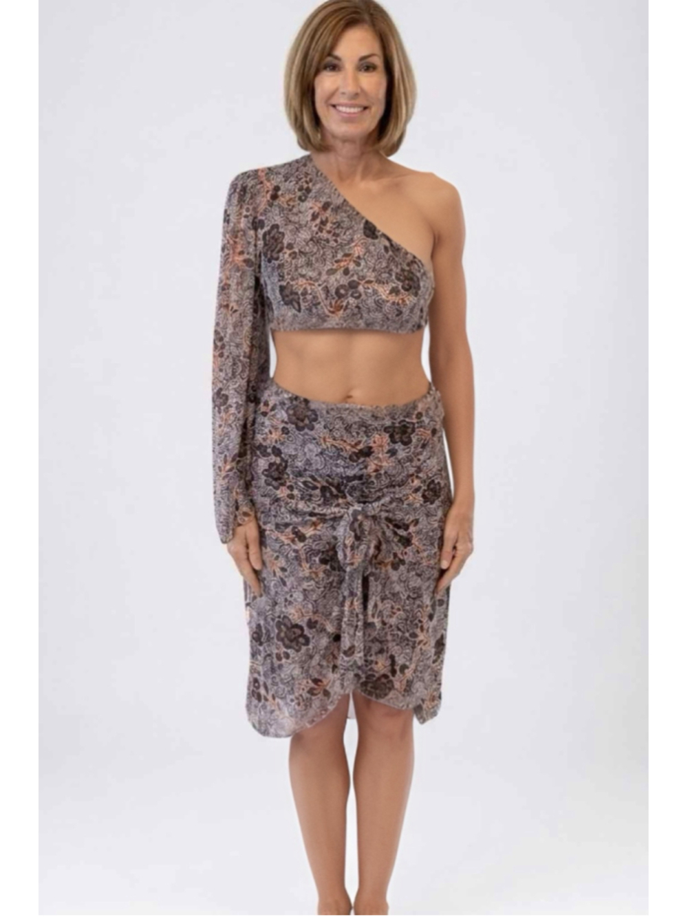 MISA Los Angeles New With Tags Feathered Floral Dress Size Large MSRP $380